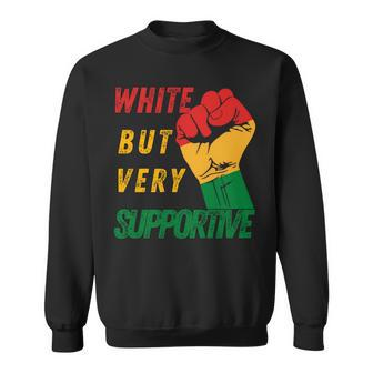White But Supportive Ally Junenth Black History Month Sweatshirt | Mazezy