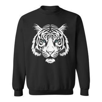 White Siberian Tiger Wildlife Sweatshirt | Mazezy