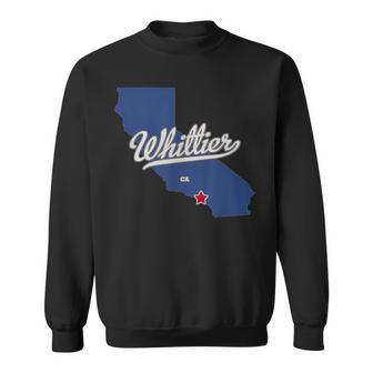 Whittier California Ca Map Sweatshirt | Mazezy
