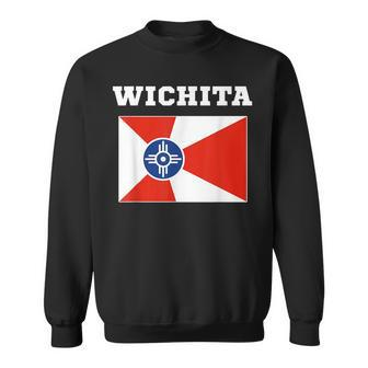 Wichita Usa Travel Kansas Flag Gift American Sweatshirt | Mazezy