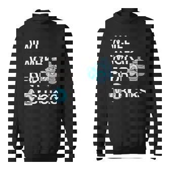 Will Work For Vbucks Gamer Youth Funny Gamer Sweatshirt | Mazezy