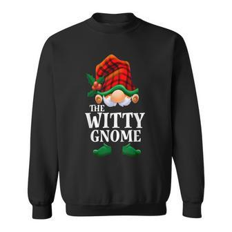 Witty Gnome Matching Family Christmas Party Pajama Sweatshirt - Monsterry