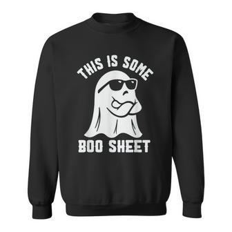 Women's Halloween This Is Some Boo Sheet Spooky Boo Ghost Sweatshirt - Seseable