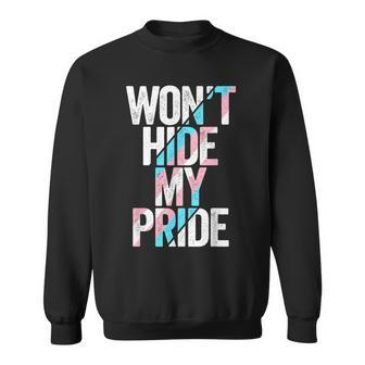 Wont Hide My Pride Transgender Trans Flag Ftm Mtf Lgbtq Sweatshirt | Mazezy