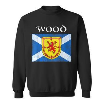 Wood Clan Scottish Name Scotland Flag Wood Funny Gifts Sweatshirt | Mazezy