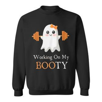 Working On My Boo-Ty Bodybuilder Bodybuilding Workout Gym Sweatshirt | Mazezy