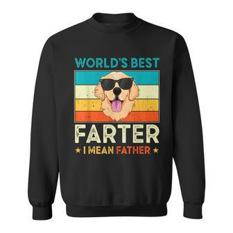Worlds Best Farter I Mean Father Best Dad Ever Cool Dog Mens Sweatshirt | Mazezy