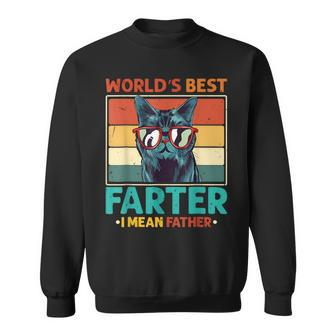 Worlds Best Farter I Mean Father T Best Cat Dad Ever Sweatshirt | Mazezy