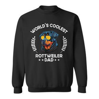 Worlds Coolest Dog Dad Papa - Men Rottweiler Sweatshirt - Seseable