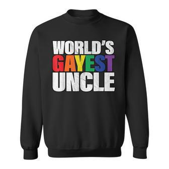 Worlds Gayest Uncle Sweatshirt | Mazezy