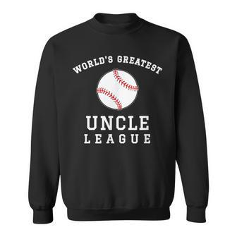 Worlds Greatest Uncle League Baseball Sweatshirt | Mazezy