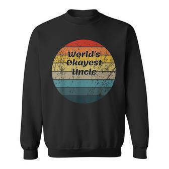 Worlds Okayest Uncle Vintage Sunset 60S 70S Sweatshirt | Mazezy