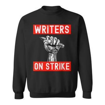 Writers Guild Of America On Strike Anti Ai Chatbots Wga Sweatshirt - Monsterry