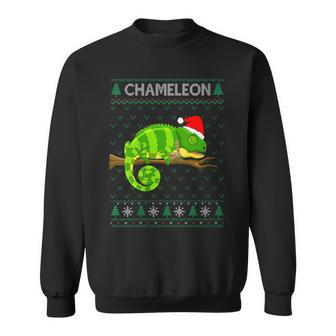 Xmas Chameleon Ugly Christmas Sweater Party Sweatshirt - Monsterry