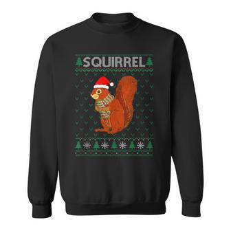 Xmas Squirrel Ugly Christmas Sweater Party Sweatshirt - Monsterry