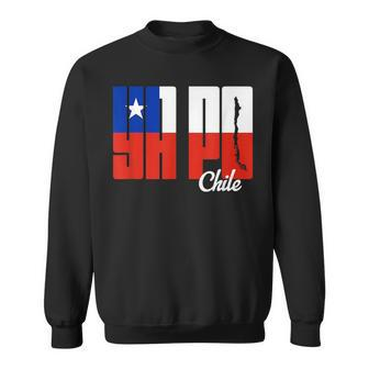 Ya Po Chile Flag And Map Word Fill Chile Funny Gifts Sweatshirt | Mazezy