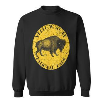 Yellowstone National Park Buffalo Vintage Distressed Sweatshirt | Mazezy