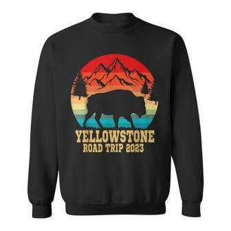 Yellowstone National Park Family Road Trip 2023 Matching Sweatshirt - Thegiftio UK