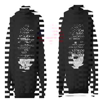 Yggdrasil Usa Flag Scandinavian American Pride Nordic Viking Sweatshirt | Mazezy