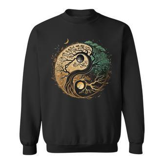 Yin Yang Bonsai On Spiritual Tree Of Life Sweatshirt | Mazezy
