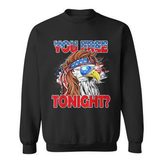 You Free Tonight Usa American Flag Patriotic Eagle Mullet Sweatshirt | Mazezy DE