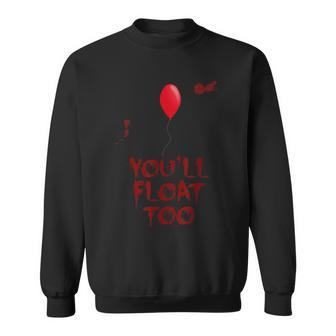 You'll Float Too Red Balloon Horror Horror Sweatshirt | Mazezy