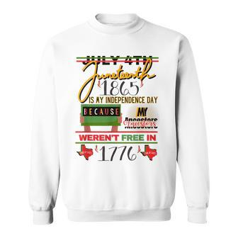 African American June 19Th Independence Day Sweatshirt | Mazezy