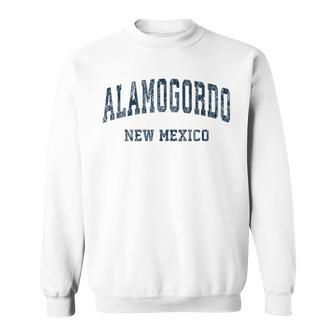 Alamogordo New Mexico Nm Vintage Varsity Sports Navy Sweatshirt | Mazezy