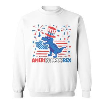 American Flag 4Th Of July T Rex Dinosaur Amerisaurus Rex Boy Dinosaur Funny Gifts Sweatshirt | Mazezy