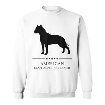 American Staffordshire Terrier Black Silhouette Sweatshirt | Mazezy
