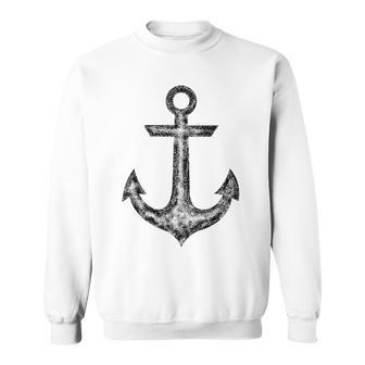Anchor Boating Nautical Standard Galvanized Black V1 Sweatshirt | Mazezy AU