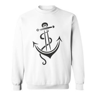 Anchor Tattoo Summer Holiday Beach Party Maritime Gift Idea Sweatshirt | Mazezy