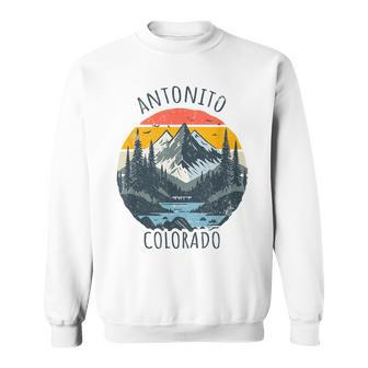 Antonito Colorado Usa Retro Mountain Vintage Style Sweatshirt | Mazezy