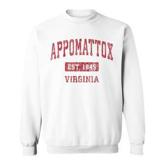 Appomattox Virginia Va Vintage Sports Red Sweatshirt | Mazezy