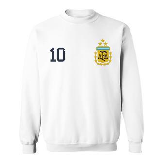 Argentina 3 Stars Argentinian Flag Three Stars 10 Argentina Sweatshirt - Seseable