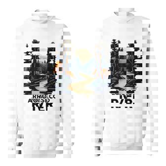 Arroyo Seco River Retro Minimalist River Arroyo Seco Sweatshirt | Mazezy