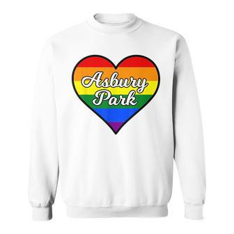 Asbury Park Gay Pride Heart Sweatshirt | Mazezy
