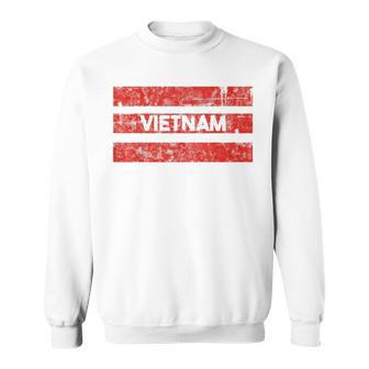 Asia Vietnamese Vietnam Viet Pride Proud Flag Red Stripes Sweatshirt | Mazezy