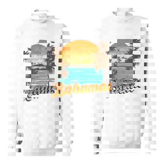 Bahamas Beach Summer Vacation Palm Trees Sunset Bahamas Funny Gifts Sweatshirt | Mazezy