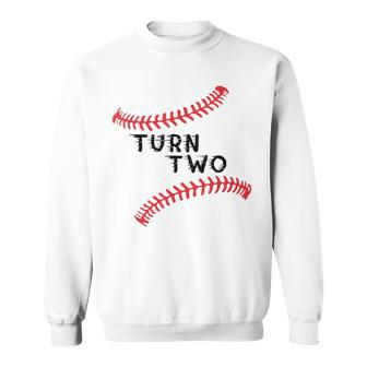 Baseball Turn Two Double Play Fielders Choice League Gift Sweatshirt | Mazezy