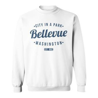 Bellevue Washington Vintage Minimalist Souvenir Wa Bellevue Sweatshirt - Monsterry CA