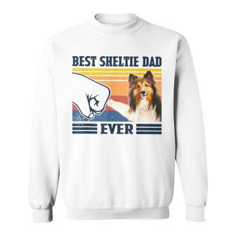 Best Shetland Sheepdog Sheltie Dad Ever Vintage Father Sweatshirt | Mazezy