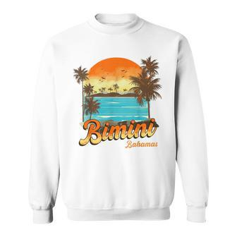 Bimini Bahamas Beach Summer Vacation Palm Sunset Bahamas Funny Gifts Sweatshirt | Mazezy