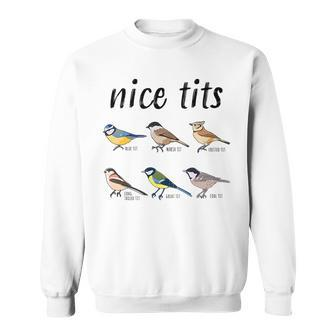 Bird Watching Funny Nice Tits Gift For Birding Bird Watching Funny Gifts Sweatshirt | Mazezy
