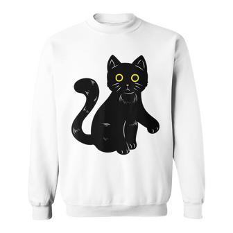 Black Cat Halloween Kids Halloween Sweatshirt | Mazezy