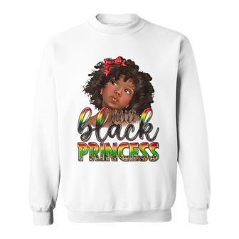 Black Melanin Little Black Princess Birthday Girl Afro Sweatshirt | Mazezy