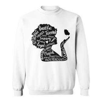 Black Woman Black Girl Magic Queen Lady Afro Lady Woman Sweatshirt | Mazezy