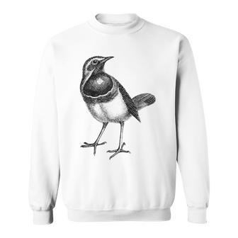 Blue Throated Sparrow Bird Print Sweatshirt | Mazezy