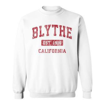 Blythe California Ca Vintage Sports Red Sweatshirt | Mazezy DE