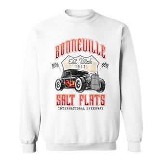 Bonneville Salt Flats Vintage Retro Hot Rod Race Car Salt Funny Gifts Sweatshirt | Mazezy